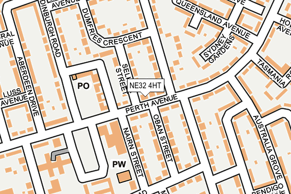 NE32 4HT map - OS OpenMap – Local (Ordnance Survey)