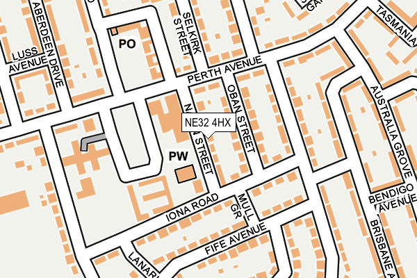 NE32 4HX map - OS OpenMap – Local (Ordnance Survey)