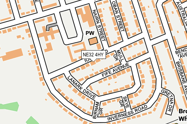 NE32 4HY map - OS OpenMap – Local (Ordnance Survey)