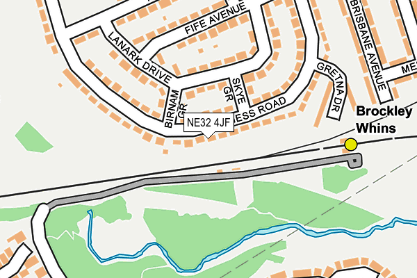 NE32 4JF map - OS OpenMap – Local (Ordnance Survey)