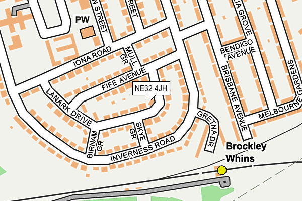 NE32 4JH map - OS OpenMap – Local (Ordnance Survey)