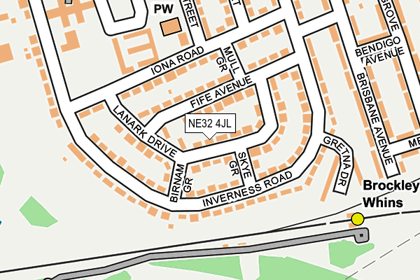 NE32 4JL map - OS OpenMap – Local (Ordnance Survey)