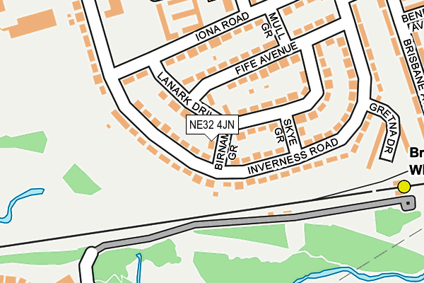 NE32 4JN map - OS OpenMap – Local (Ordnance Survey)