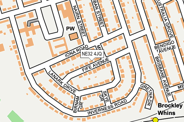 NE32 4JQ map - OS OpenMap – Local (Ordnance Survey)