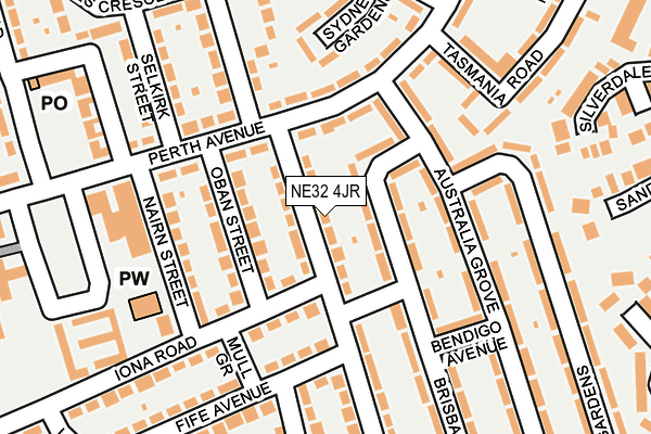 NE32 4JR map - OS OpenMap – Local (Ordnance Survey)