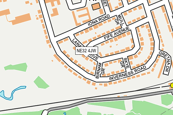 NE32 4JW map - OS OpenMap – Local (Ordnance Survey)