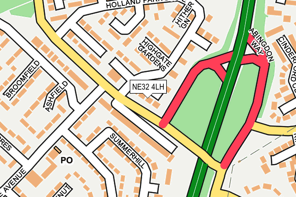 NE32 4LH map - OS OpenMap – Local (Ordnance Survey)