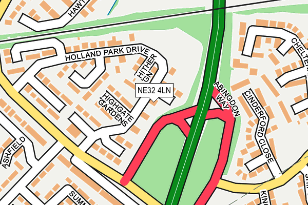 NE32 4LN map - OS OpenMap – Local (Ordnance Survey)