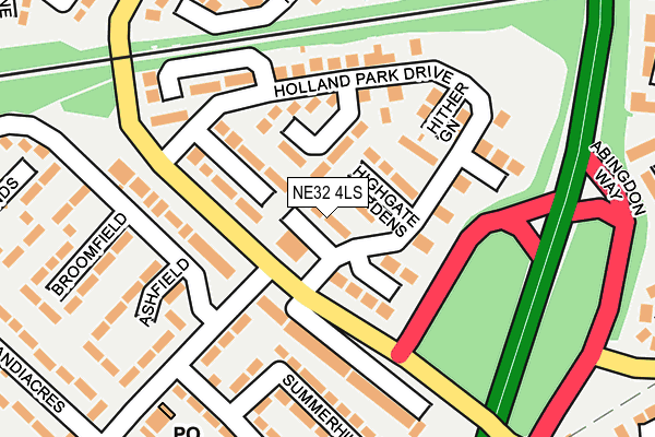 NE32 4LS map - OS OpenMap – Local (Ordnance Survey)