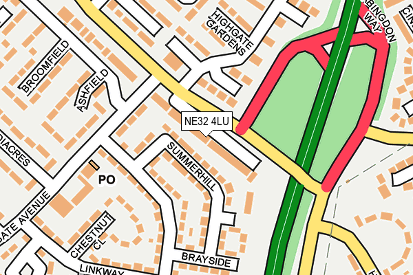 NE32 4LU map - OS OpenMap – Local (Ordnance Survey)