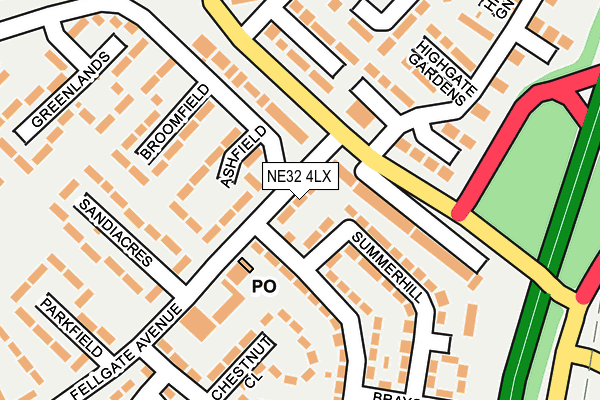 NE32 4LX map - OS OpenMap – Local (Ordnance Survey)