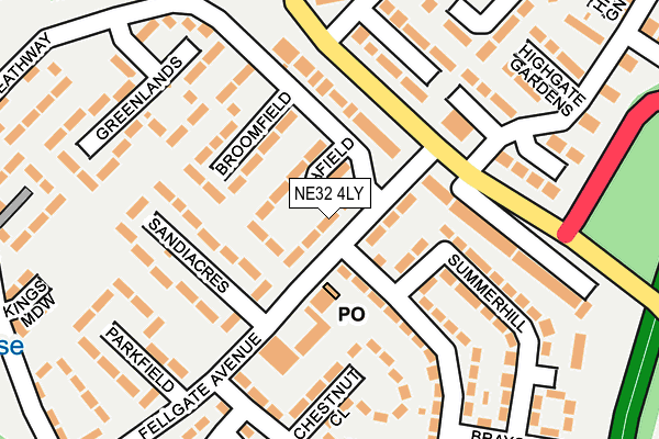 NE32 4LY map - OS OpenMap – Local (Ordnance Survey)