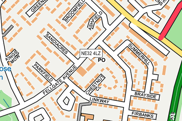 NE32 4LZ map - OS OpenMap – Local (Ordnance Survey)