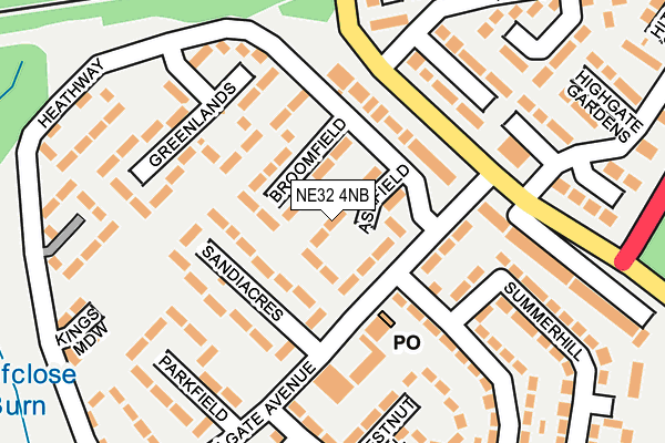 NE32 4NB map - OS OpenMap – Local (Ordnance Survey)