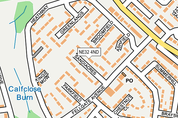 NE32 4ND map - OS OpenMap – Local (Ordnance Survey)