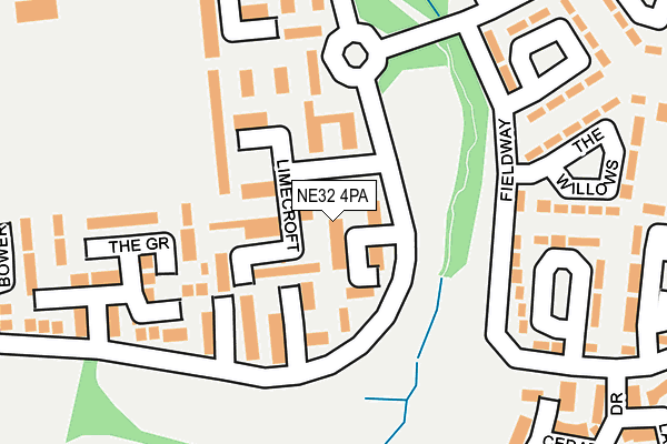 NE32 4PA map - OS OpenMap – Local (Ordnance Survey)