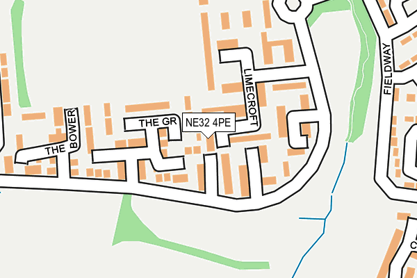 NE32 4PE map - OS OpenMap – Local (Ordnance Survey)