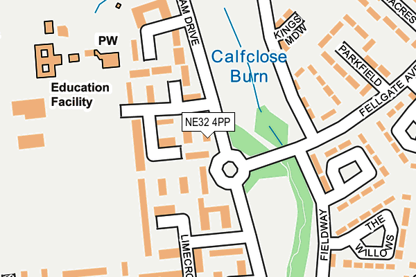 NE32 4PP map - OS OpenMap – Local (Ordnance Survey)