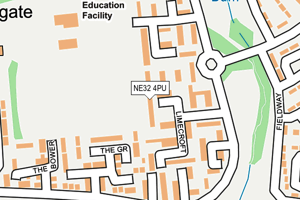 NE32 4PU map - OS OpenMap – Local (Ordnance Survey)