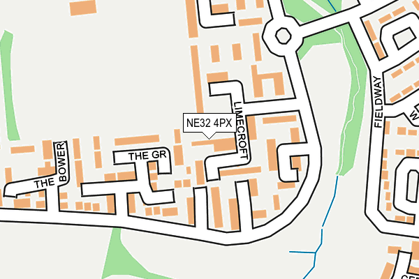 NE32 4PX map - OS OpenMap – Local (Ordnance Survey)
