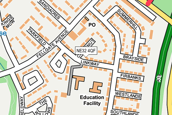 NE32 4QF map - OS OpenMap – Local (Ordnance Survey)