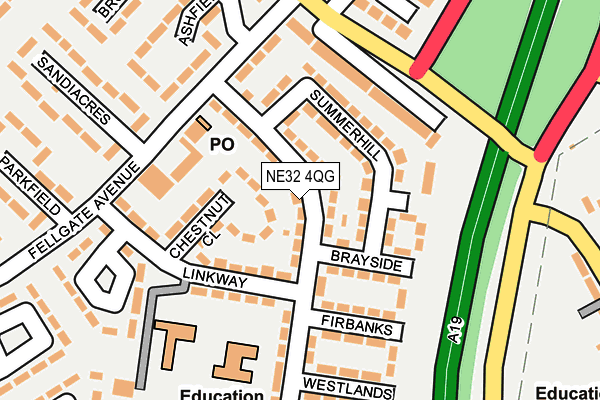 NE32 4QG map - OS OpenMap – Local (Ordnance Survey)