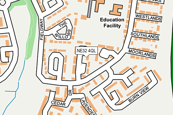 NE32 4QL map - OS OpenMap – Local (Ordnance Survey)