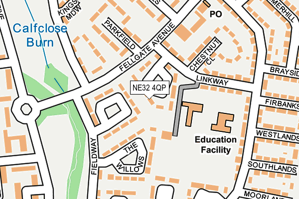 NE32 4QP map - OS OpenMap – Local (Ordnance Survey)