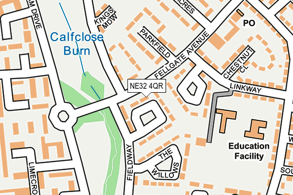 NE32 4QR map - OS OpenMap – Local (Ordnance Survey)