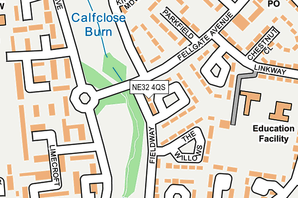 NE32 4QS map - OS OpenMap – Local (Ordnance Survey)