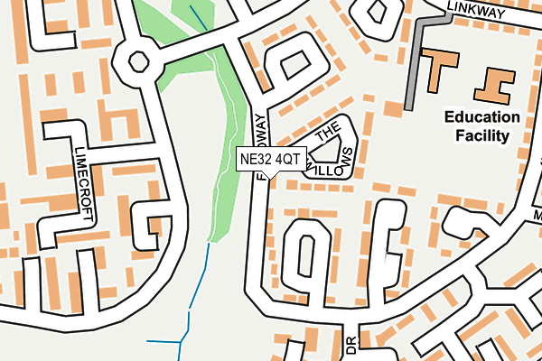 NE32 4QT map - OS OpenMap – Local (Ordnance Survey)