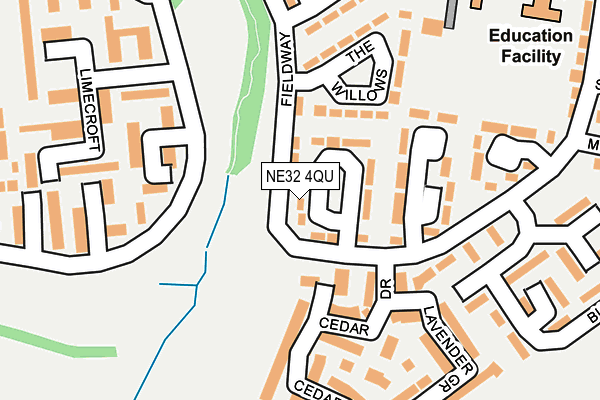 NE32 4QU map - OS OpenMap – Local (Ordnance Survey)