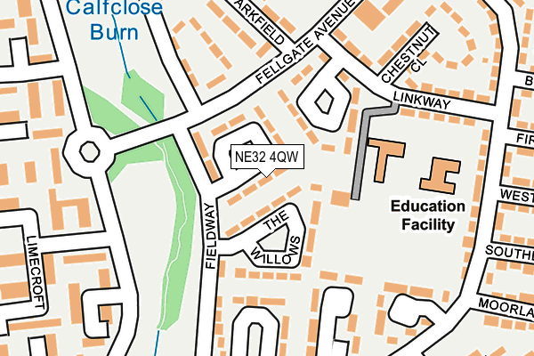 NE32 4QW map - OS OpenMap – Local (Ordnance Survey)