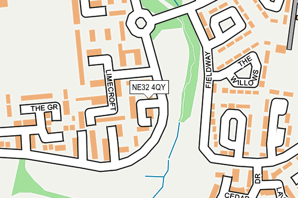 NE32 4QY map - OS OpenMap – Local (Ordnance Survey)