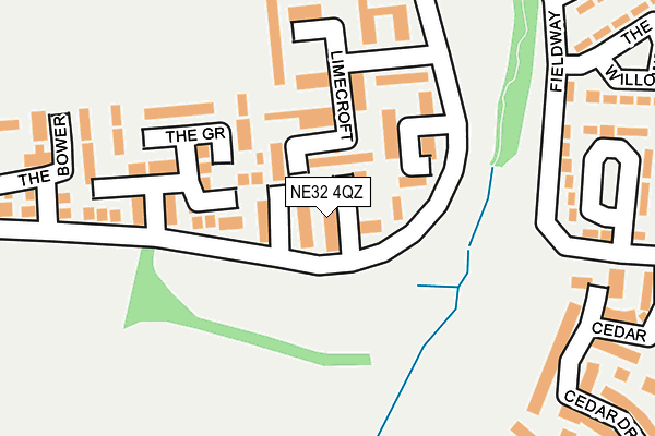 NE32 4QZ map - OS OpenMap – Local (Ordnance Survey)