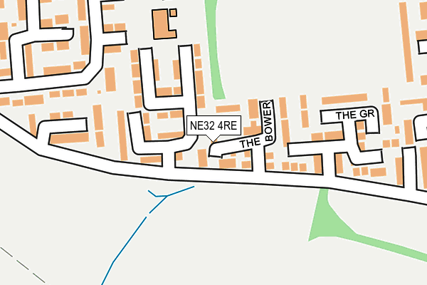 NE32 4RE map - OS OpenMap – Local (Ordnance Survey)