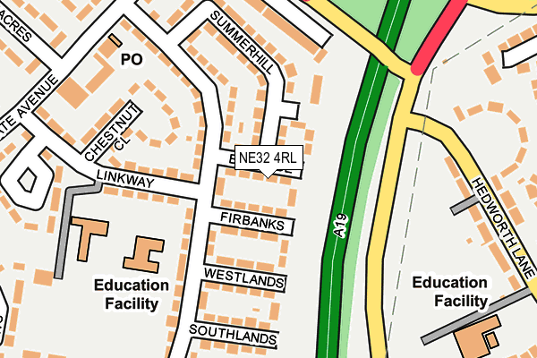 NE32 4RL map - OS OpenMap – Local (Ordnance Survey)