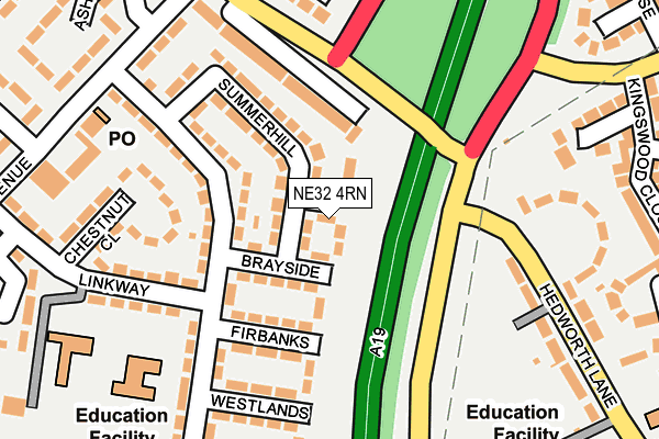 NE32 4RN map - OS OpenMap – Local (Ordnance Survey)