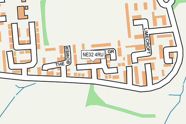 NE32 4RU map - OS OpenMap – Local (Ordnance Survey)