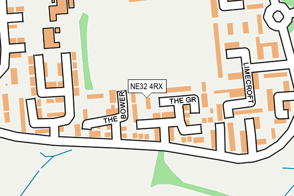 NE32 4RX map - OS OpenMap – Local (Ordnance Survey)
