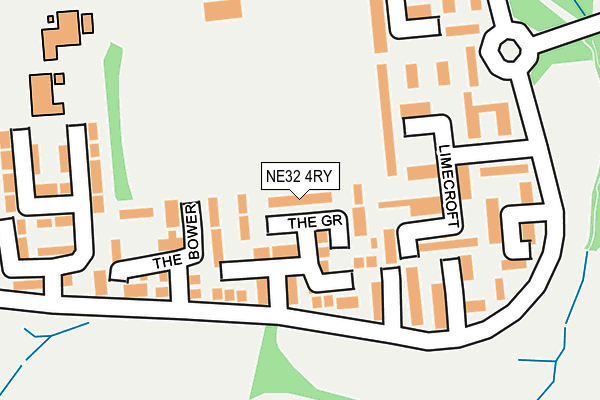 NE32 4RY map - OS OpenMap – Local (Ordnance Survey)