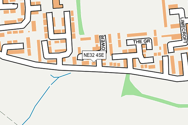 NE32 4SE map - OS OpenMap – Local (Ordnance Survey)