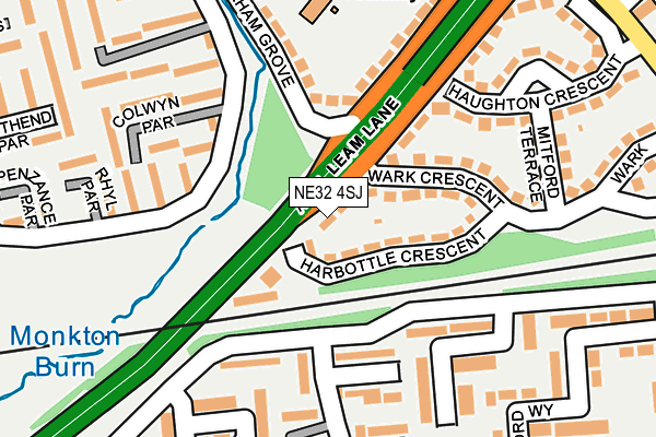 NE32 4SJ map - OS OpenMap – Local (Ordnance Survey)