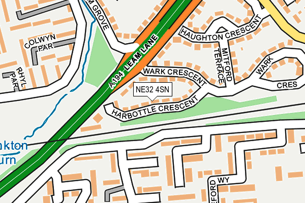 NE32 4SN map - OS OpenMap – Local (Ordnance Survey)