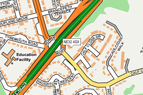 NE32 4SX map - OS OpenMap – Local (Ordnance Survey)