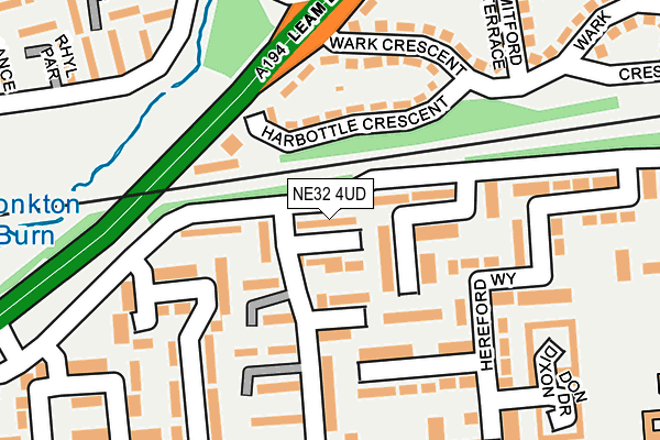 NE32 4UD map - OS OpenMap – Local (Ordnance Survey)