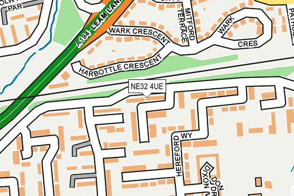 NE32 4UE map - OS OpenMap – Local (Ordnance Survey)