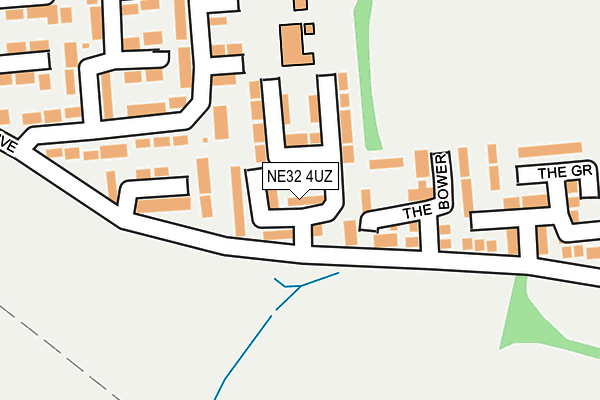 NE32 4UZ map - OS OpenMap – Local (Ordnance Survey)