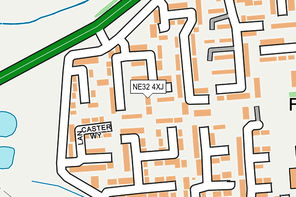 NE32 4XJ map - OS OpenMap – Local (Ordnance Survey)