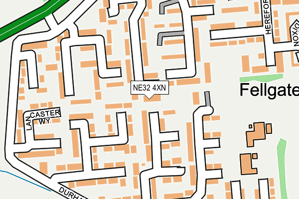 NE32 4XN map - OS OpenMap – Local (Ordnance Survey)